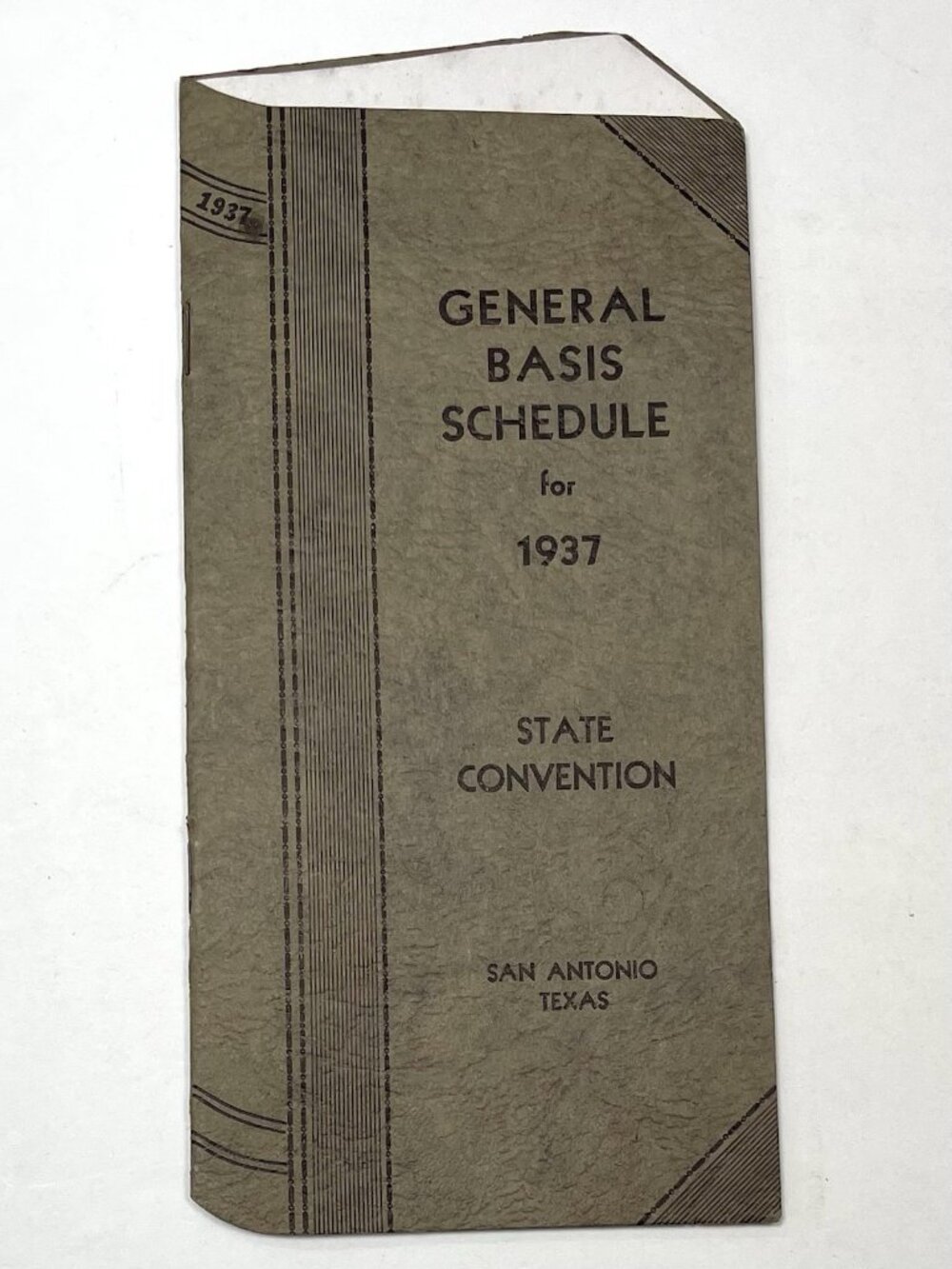 40th Annual State Convention Texas Association of Insurance Agents 1937 Program